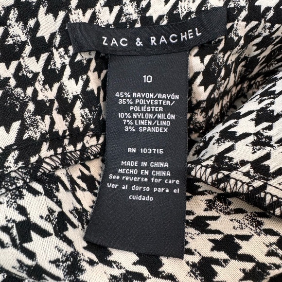 NWT Zac & Rachel Houndstooth Career Dress pants size 10 - Picture 5 of 8